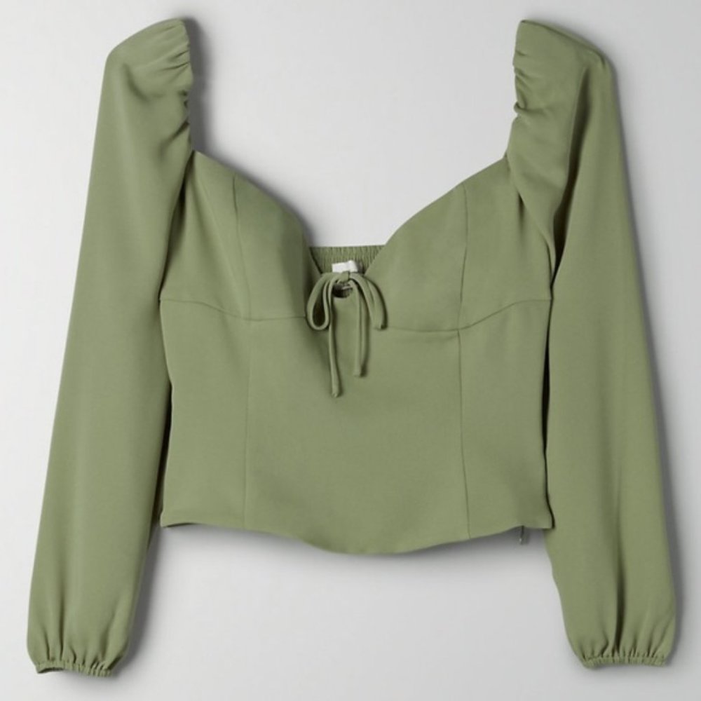 ISO!!! Wilfred Aritzia Novella Blouse Sage Green